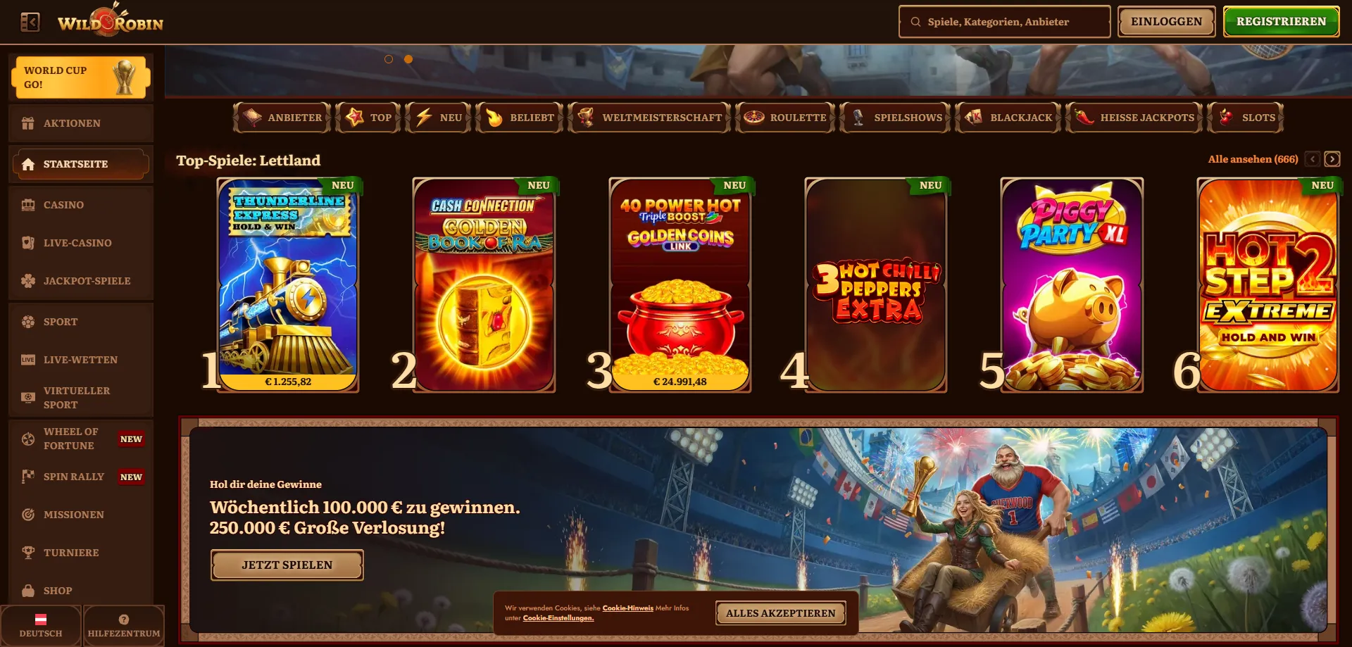 WildRobin Casino Slots &ndash; Spielautomaten und Video-Slots &Ouml;sterreich